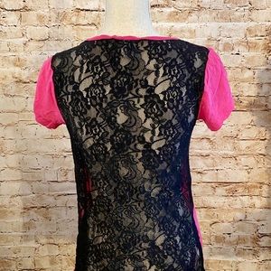 Lightly worn VS Pink Full Lace Back t-shirt